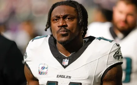 AJ Brown injury update: Eagles rule out star WR vs. Giants with hamstring issue