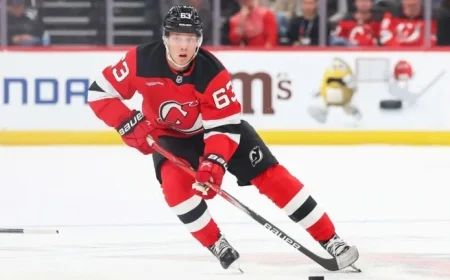 Devils Seek 7th Straight Win as Bratt Leads Against Sharks