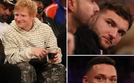 Aaron Judge, Ed Sheeran, Cam Skattebo Attend Cavs-Knicks Season Opener Courtside