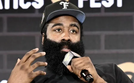 James Harden’s Girlfriend Paije Speights Jokes About His Lack of Style