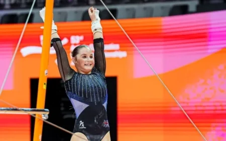 Abi Martin, Ruby Evans Shine in World Gymnastics Final Top Ten