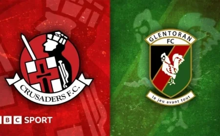 Crusaders Clash with Glentoran in Irish Premiership Showdown