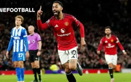 Matheus Cunha Scores First Goal for Manchester United