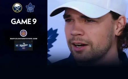 Toronto Maple Leafs vs. Buffalo Sabres: Game 9 Preview, Lineup, and TV Details