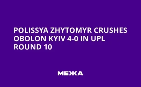 Polissya Zhytomyr Dominates Obolon Kyiv 4-0 in UPL Round 10 Victory