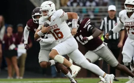 Texas QB Arch Manning Injured, Exits Mississippi State Game After Hard Hit
