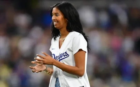 Natalia Bryant Poses with Dodgers Icon Fernando Valenzuela’s Daughter