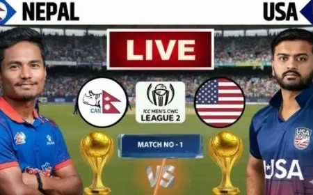 Monank, Smit Patel Stabilize USA in Nepal ICC Cricket Match: Live Score