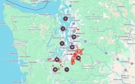 Seattle power outage map: windstorm knocks out power for more than 150,000 across Puget Sound
