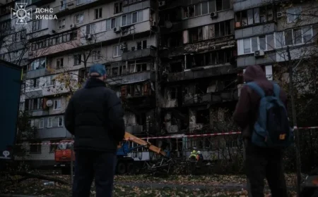 Russian Drone Attack in Kyiv Kills 3, Injures 32 in Residential Area