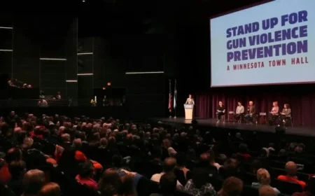Giffords and Walz Advocate for Assault Weapons Ban at Waconia Town Hall