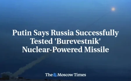 Putin Announces Successful Test of Russia’s Burevestnik Nuclear Missile