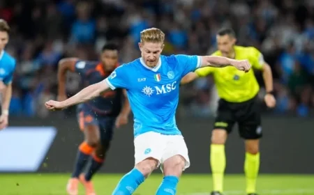 De Bruyne Scores, Exits Injured in Napoli’s Win Over Inter