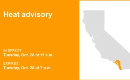 Southern California Faces Heat Advisory for Tuesday