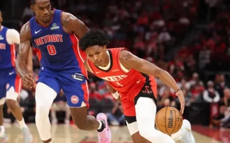 Jalen Duren Ejected in Second Quarter of Pistons vs. Rockets Game
