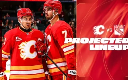 Flames vs. Rangers: Predicted Starting Lineup