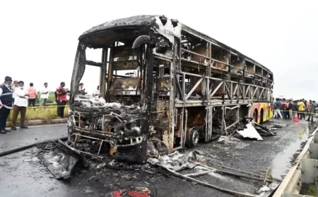 Mobile Phones Intensified Bus Fire, Leading to 20 Fatalities