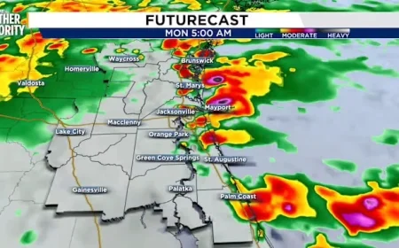 Storms and Heavy Rain Hit as Warm Front Arrives Monday