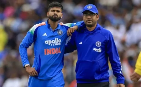 India’s Shreyas Iyer Hospitalized in Sydney with Spleen Laceration