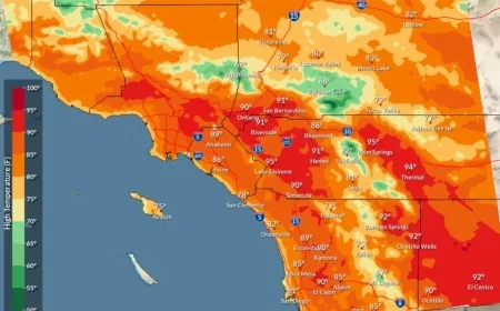 Heat advisory expands for Southern California: hottest days Tuesday–Wednesday with valleys near upper 90s
