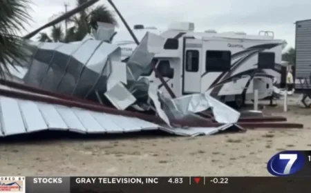 Mexico Beach Battles Severe Weather Damage