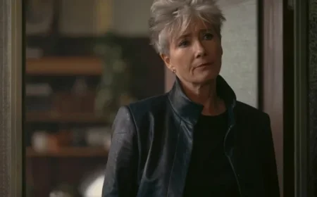 Emma Thompson Films Action on Down Cemetery Road, Enjoys Ale Breaks