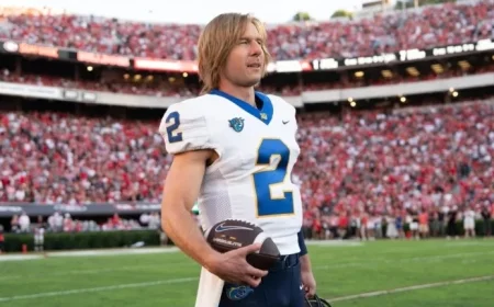 Glen Powell, Michael Waldron Discuss ‘Chad Powers’ Finale Filmed at UGA Halftime