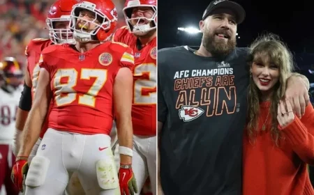 Travis Kelce Honors Taylor Swift with ‘Ophelia’ Dance Post-Historic Touchdown