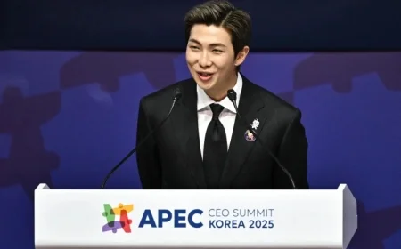 BTS’ RM Calls on World Leaders to Promote Creativity at APEC Summit