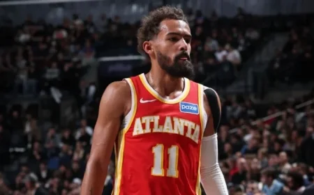 Hawks’ Young Leaves Game Due to Knee Sprain