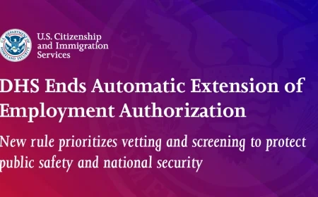 DHS employment authorization update: automatic EAD extensions end for renewals filed on/after Oct. 30, 2025