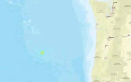 Earthquake Strikes Off Oregon Coast Near Newport