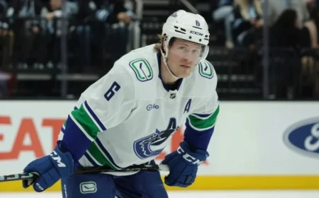 Brock Boeser Injured by Puck in Canucks vs. Blues Game