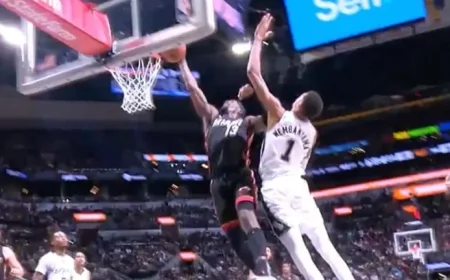 Bam Adebayo Dunks on Victor Wembanyama After Height Remarks