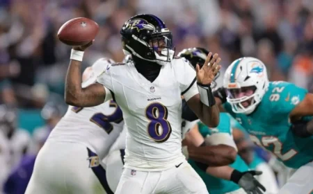 Lamar Jackson Shines with 4 Touchdown Passes in Ravens’ Dominant Win over Dolphins