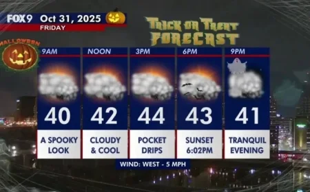 Cool and Damp Halloween Expected in Minnesota Weather Forecast