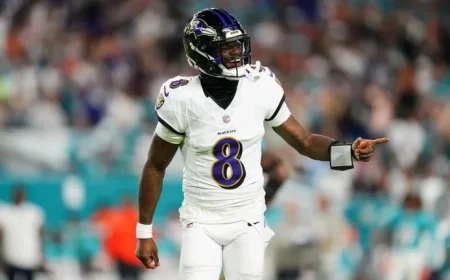 Lamar Jackson Shines with 4 TDs as Ravens Defeat Dolphins
