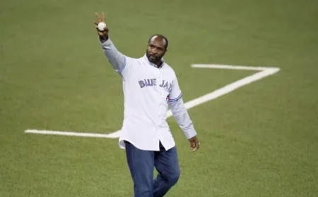 Devon White Throws First Pitch; Grenon Sings Anthem at World Series Game 6