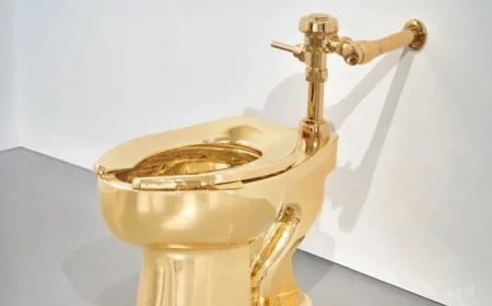 Sotheby’s Auctions Maurizio Cattelan’s Golden Toilet in New York