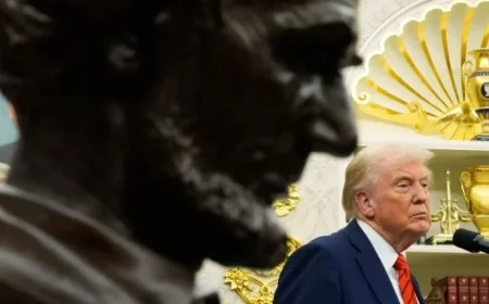 Trump Unveils Renovated Lincoln Bedroom Bathroom Amid White House Remodel