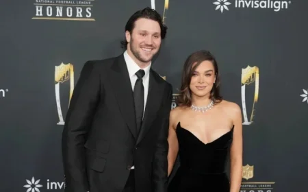 Hailee Steinfeld Sports Bills-Inspired Outfit with Josh Allen Pre-Chiefs Game
