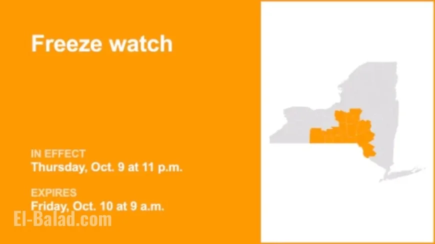 Freeze Watch Announced for Central NY on Thursday and Friday