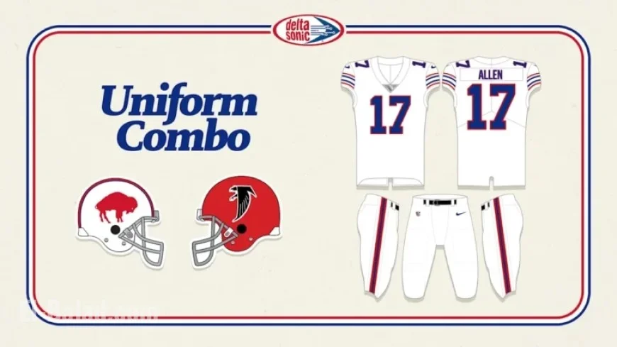 Bills Unveil Standing Buffalo Throwback Uniforms for Week 6 vs. Falcons