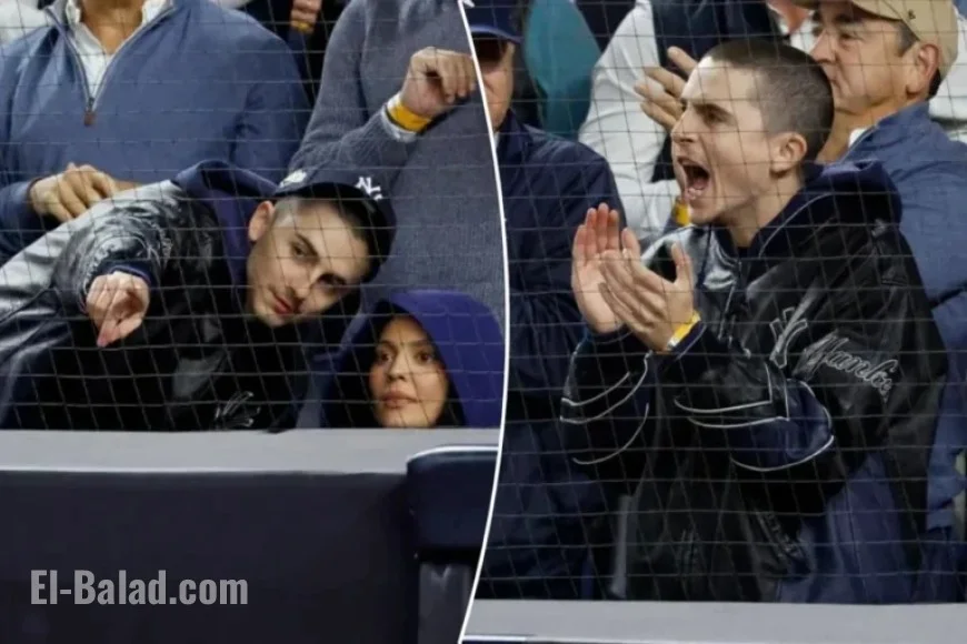 Timothee Chalamet and Kylie Jenner Attend Yankees vs. Blue Jays Game 4