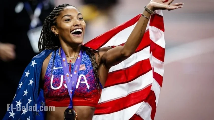 Athlos Transforms Times Square with Women’s Long Jump Event