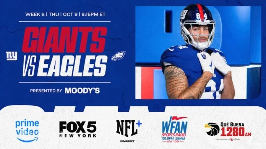 Watch, Listen, and Stream Giants vs. Eagles: Week 6 Guide