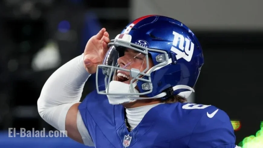 Jaxson Dart, Giants Lead Eagles 20-17 at Halftime on Thursday Night