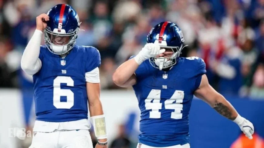 Giants’ Rookies Dart, Skattebo Score Five Touchdowns in Historic Win Over Eagles