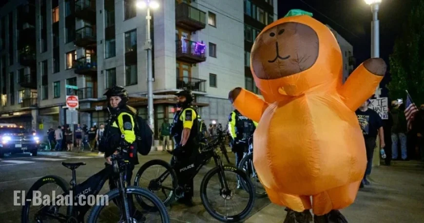 Portland Protesters in Costume Challenge ‘War Zone’ Label