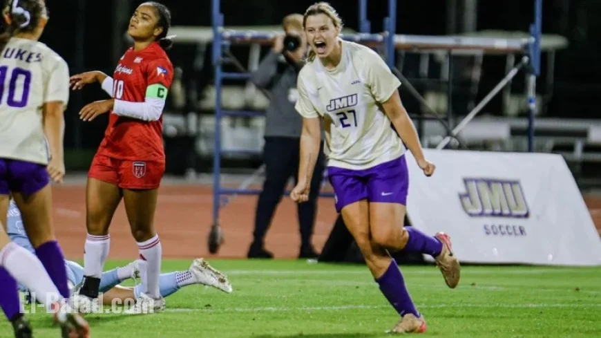 Lackey’s Hat Trick Leads JMU to 3-2 Victory Over Louisiana